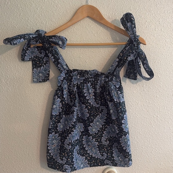 J. Crew Collection tie-shoulder tank in Ratti Pacific paisley - Picture 7 of 10